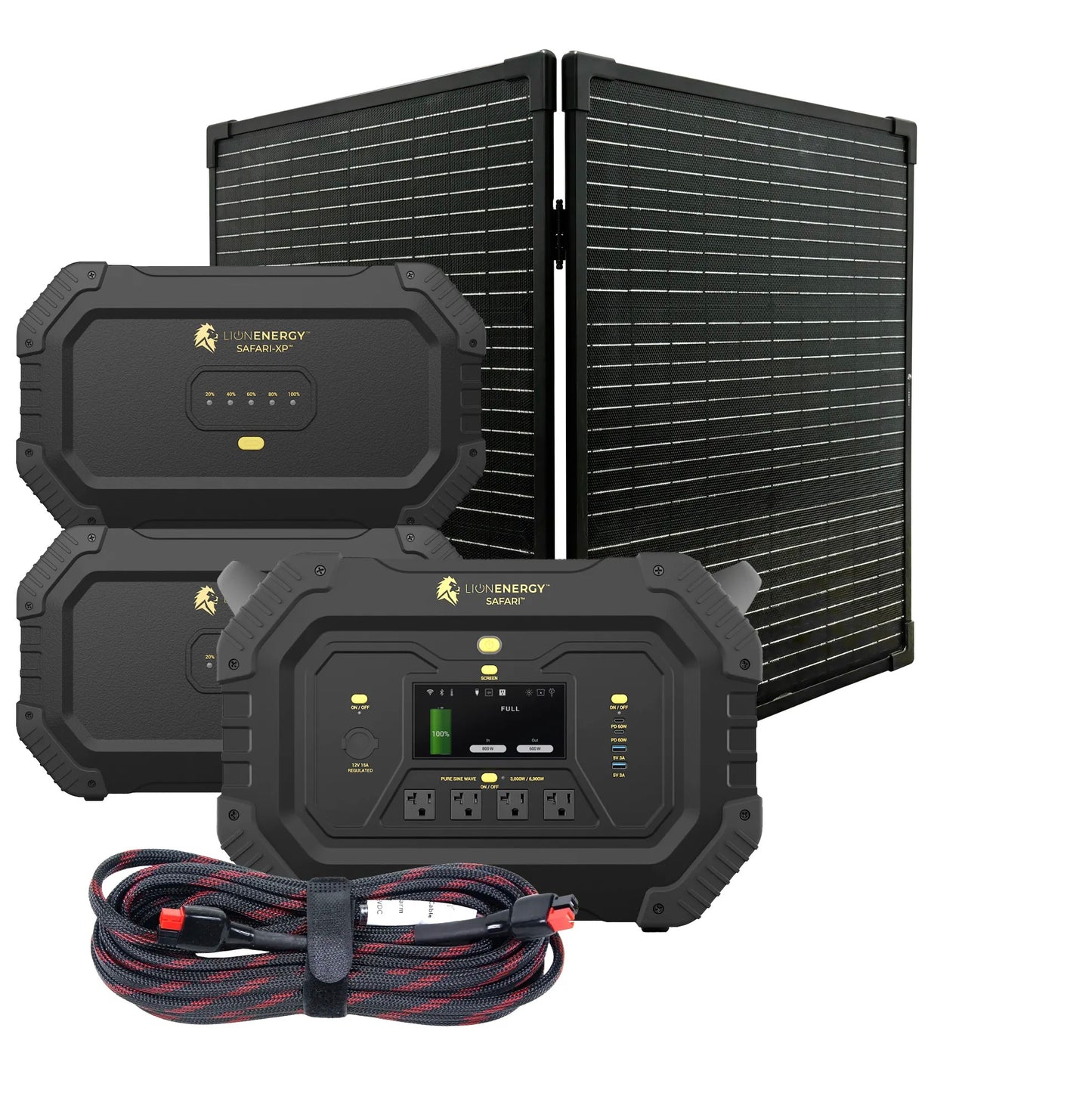 LionEnergy|Safari+2*XP-Portable Power Station Bundle(3,000W, 4,300Wh, LiFePO4)