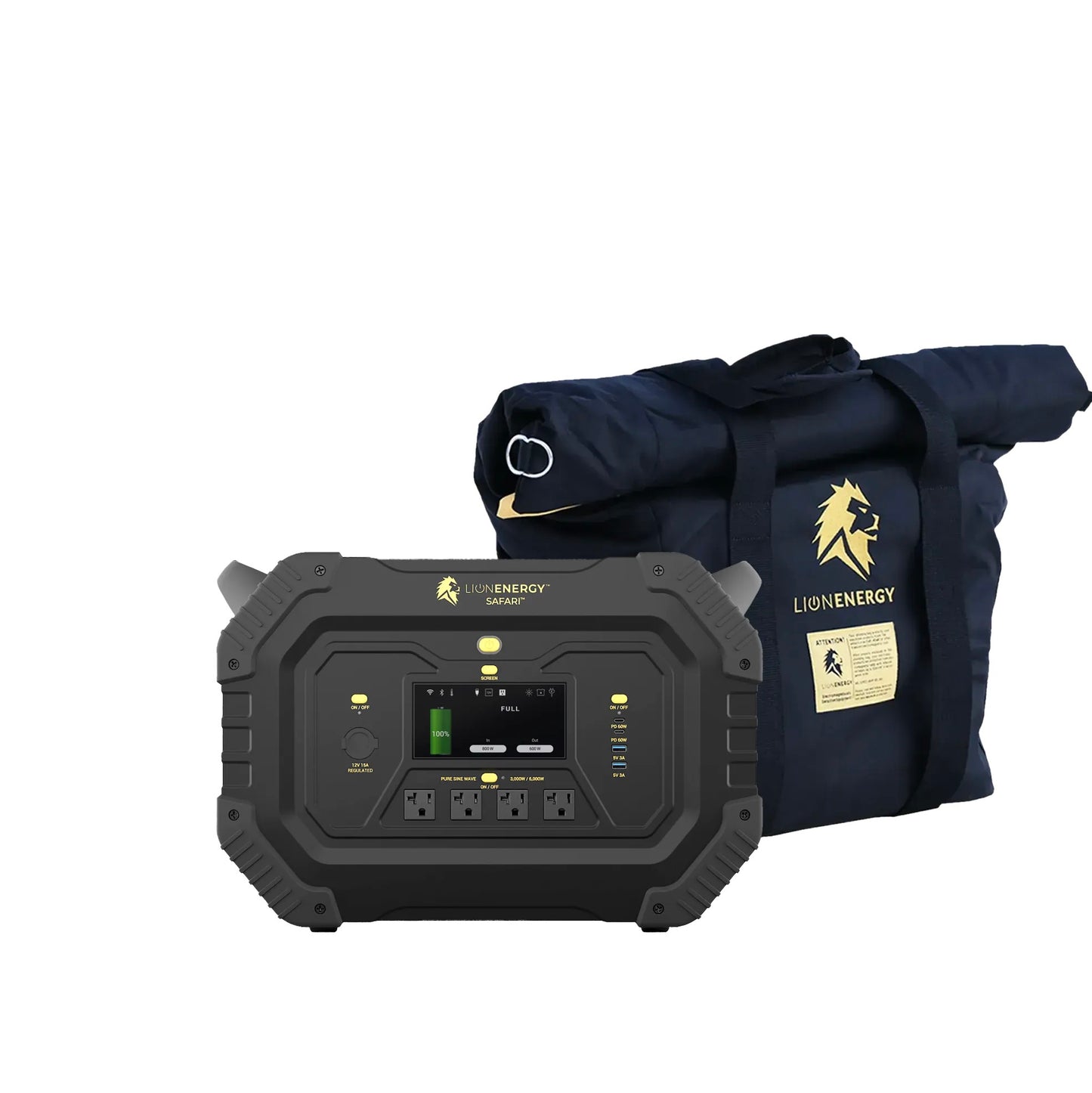 LionEnergy|Safari Portable Power Station Bundle(3,000W, 4,300Wh, LiFePO4)