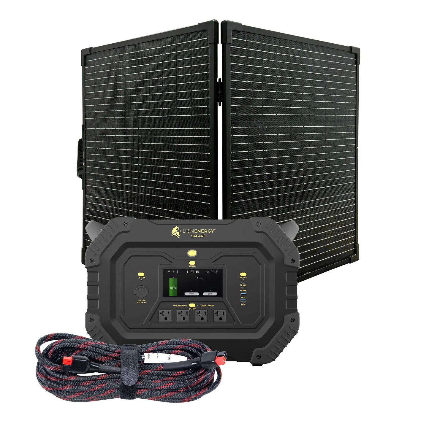 LionEnergy|Safari Portable Power Station Bundle(3,000W, 4,300Wh, LiFePO4)