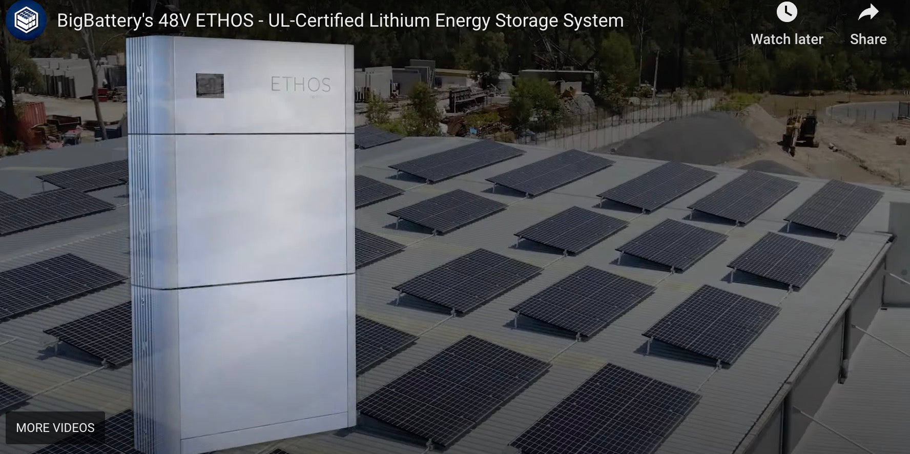 Load video: BigBattery&#39;s 48V ETHOS - UL-Certified Lithium Energy Storage System-ecopowerit