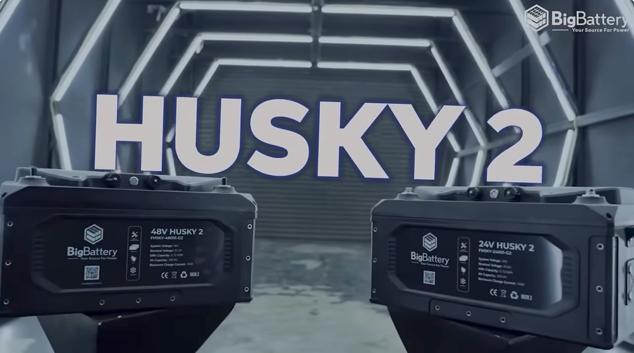 Load video: BigBattery HUSKY 2 - LiFePO4 Battery | Golf Cart, RV, and Van Power Solutions-ecopowerit