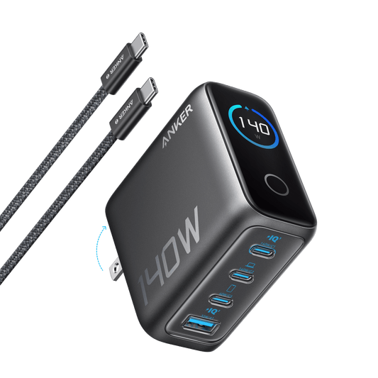 Anker Charger (140W, 4-Port, PD 3.1) with USB-C Cable-EcoPowerit