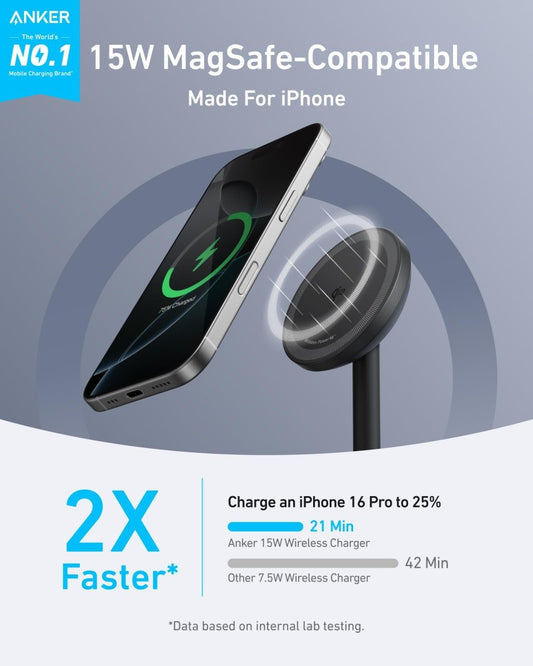 Anker MagGo Wireless Charger (Stand) with Adapter and Cable BOA-EcoPowerit