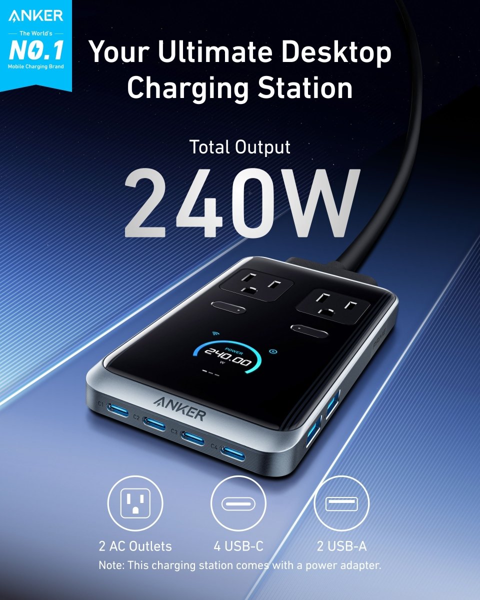 Anker Prime Charging Station (8-in-1, 240W)-EcoPowerit