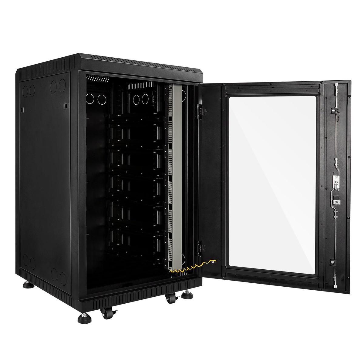 Rich SolarBattery Server Rack for ALPHA 5 PRO | 6-Slot Enclosed Battery Cabinet | Includes Wheels & 600A Bus Bar Covers | Pre-assembled