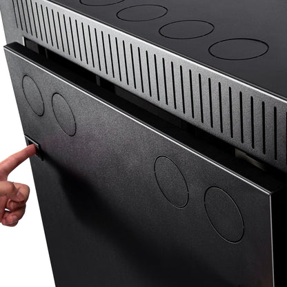 Rich SolarBattery Server Rack for ALPHA 5 PRO | 6-Slot Enclosed Battery Cabinet | Includes Wheels & 600A Bus Bar Covers | Pre-assembled