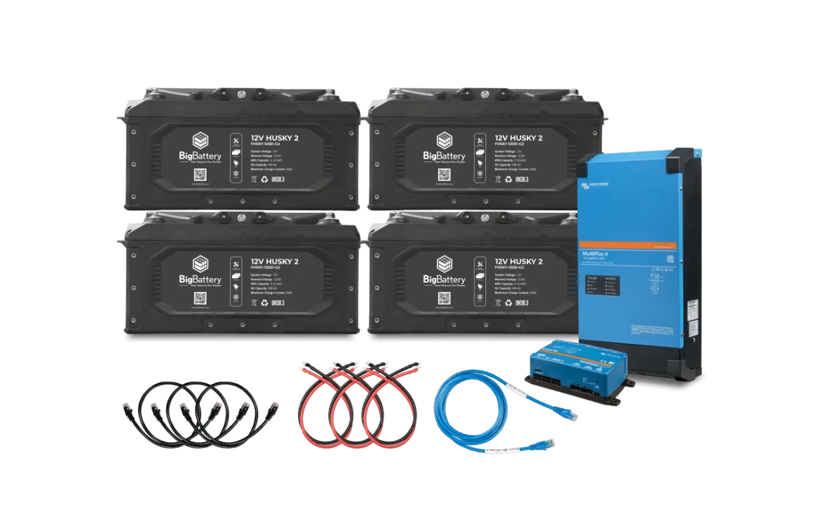 BigBattery 12V HUSKY 2 INV– 12V Victron 3000W Inverter/Charger Kits-EcoPowerit