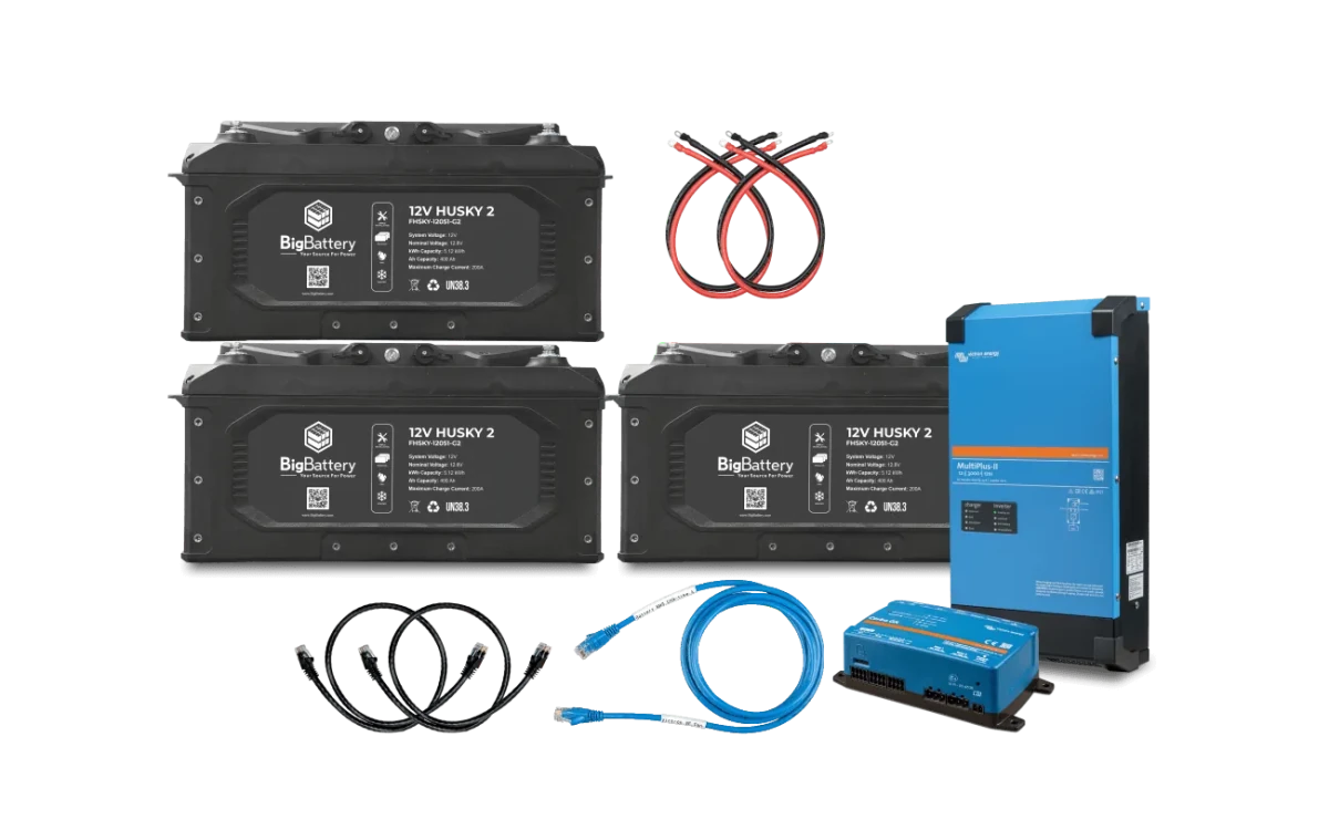 BigBattery 12V HUSKY 2 INV– 12V Victron 3000W Inverter/Charger Kits-EcoPowerit