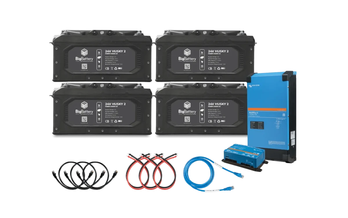 BigBattery 24V 1X HUSKY 2+Victron 24V MultiPlus-II 3000W Inverter/Charger-EcoPowerit