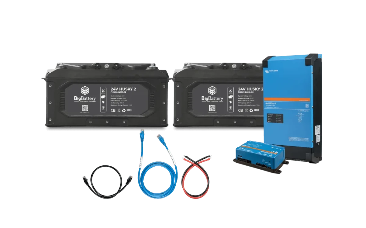 BigBattery 24V 1X HUSKY 2+Victron 24V MultiPlus-II 3000W Inverter/Charger-EcoPowerit