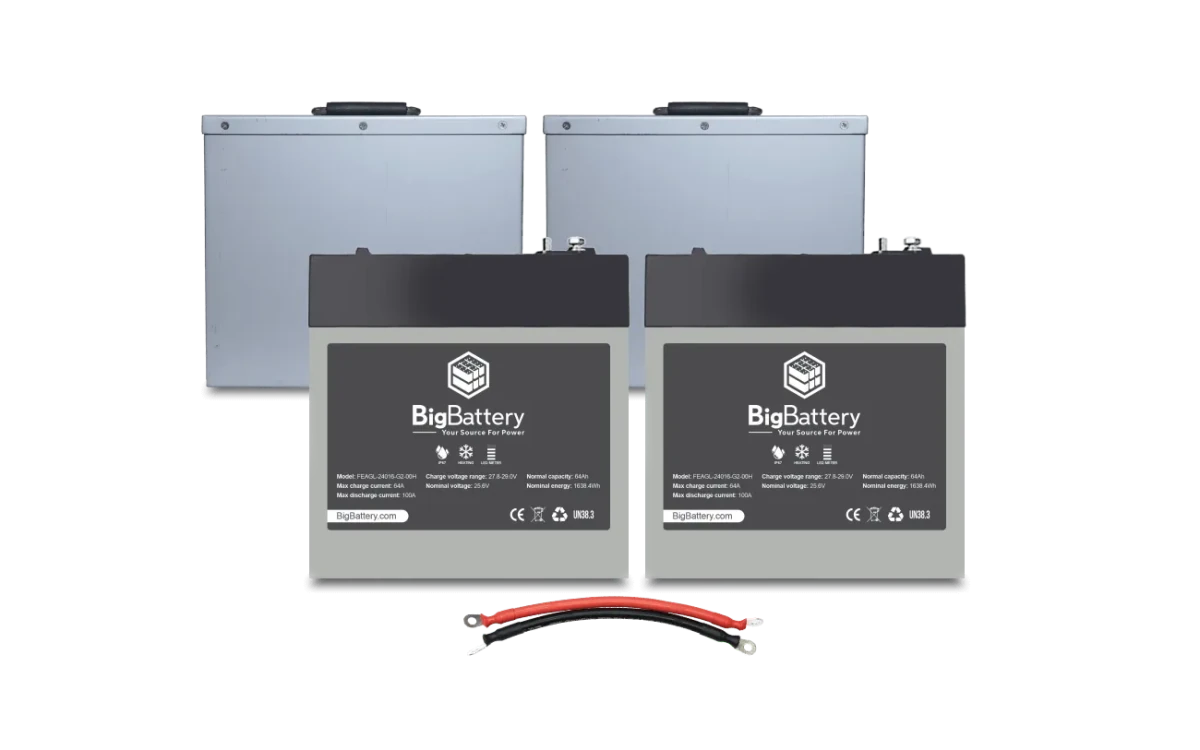 BigBattery 24V EAGLE 2 LiFePO₄ Battery Kit (2x/3x/4x | 3.26kWh – 6.52kWh)-EcoPowerit