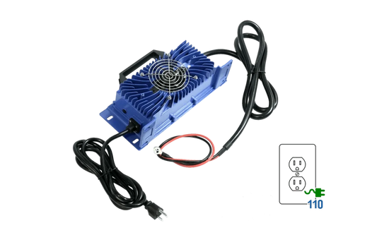 BigBattery 48V 110V AC 20A IP65 Blue Charger-EcoPowerit