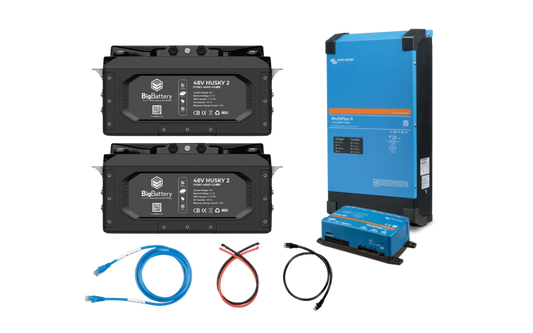 BigBattery 48V 2X HUSKY 2 KIT & Victron 48V MultiPlus-II 120V 5000W Inverter/Charger-EcoPowerit