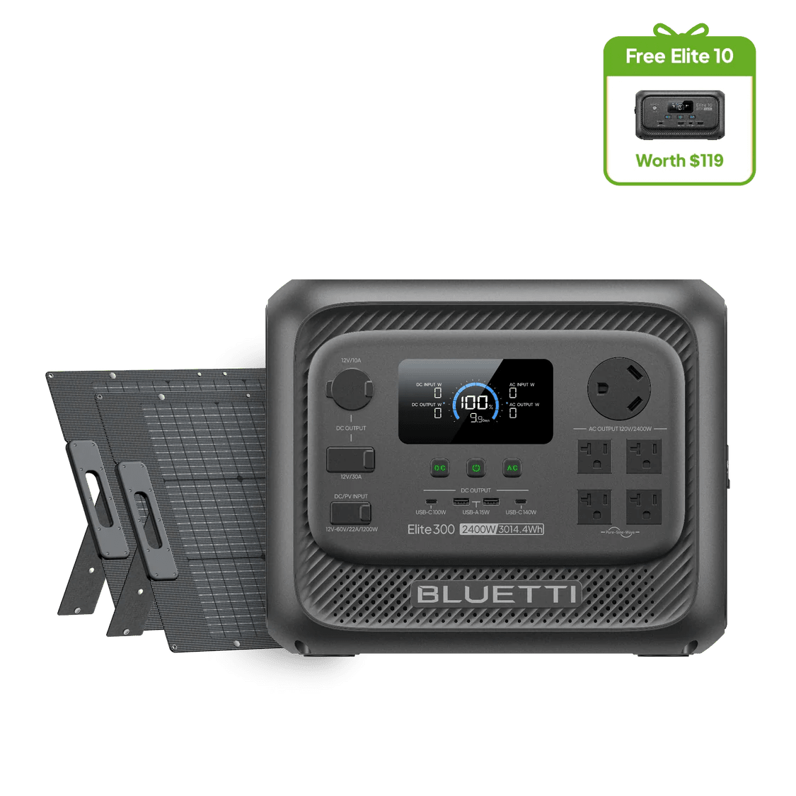 BLUETTI Elite 300 Portable Power Station | 3,014Wh, 2,400W-EcoPowerit
