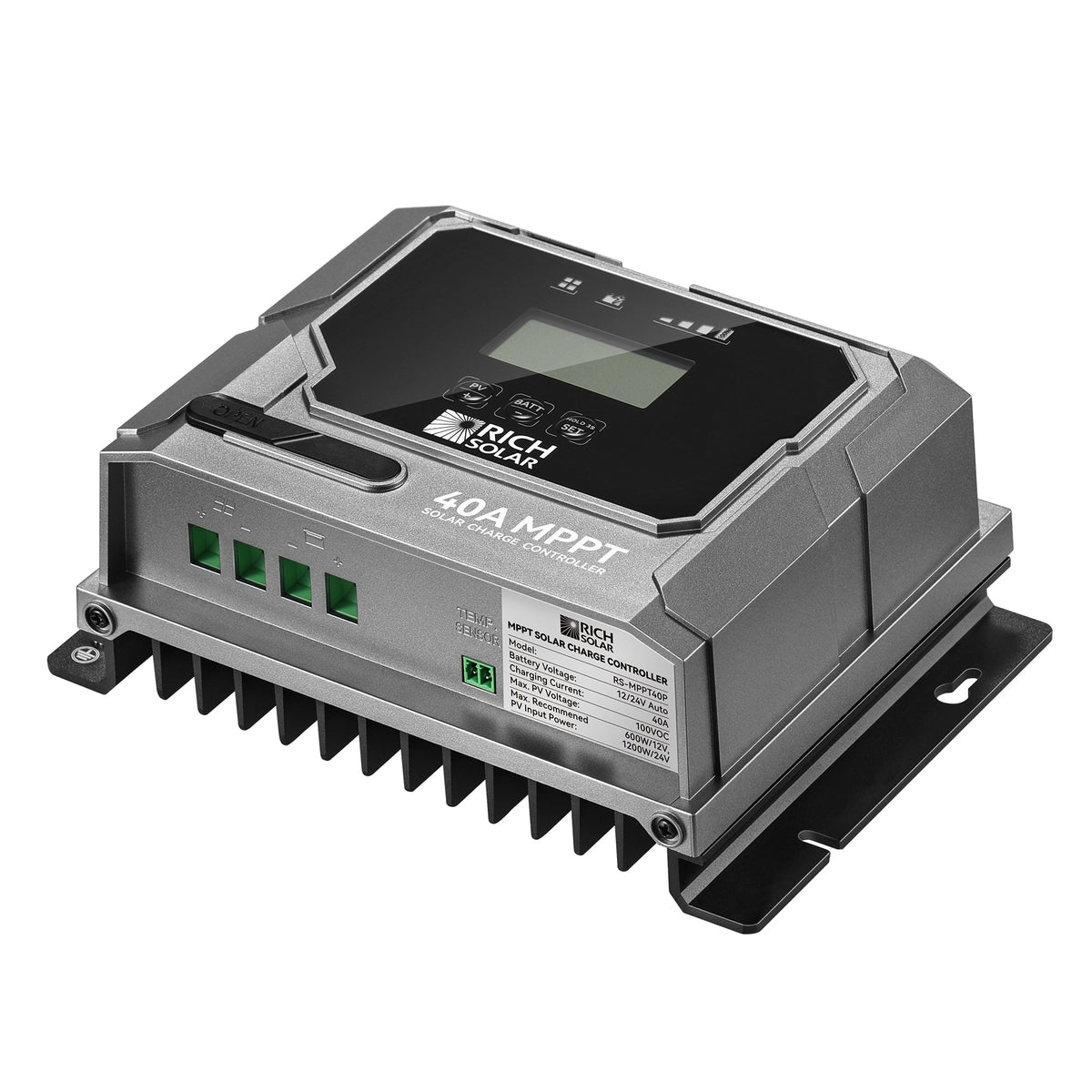 Rich Solar BRAVO |MPPT Solar Charge Controller | Premier 12V/24V MPPT Solar Controller for RVs, Trailers, Campers, Vans, Boats, Off-Grid