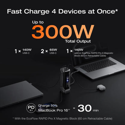 EcoFlow RAPID Pro X Power Bank (27,650mAh, 300W)