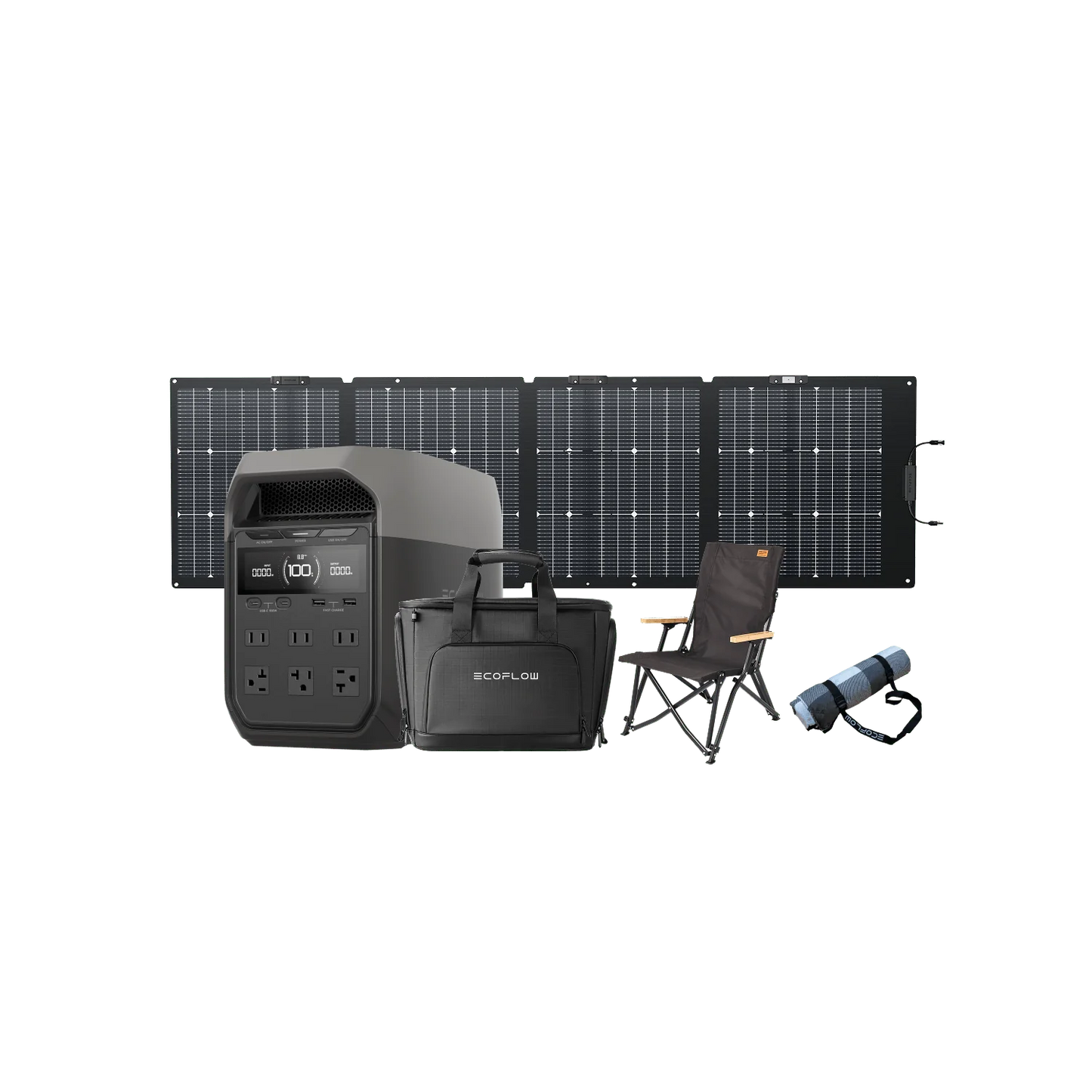 EcoFlow| DELTA 3 + 220W Solar Panel + DELTA 3 Bag + Camping Chair + Picnic Blanket