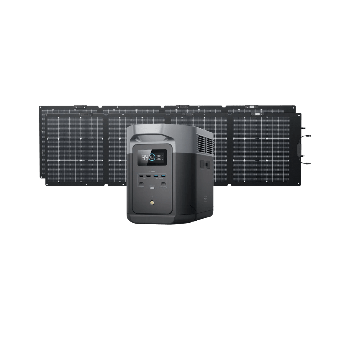 EcoFlow DELTA 2 Max + 1*160W Portable Solar Panel-EcoPowerit