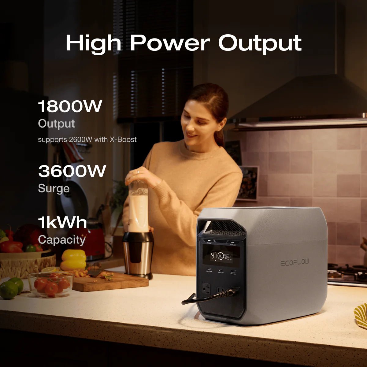 EcoFlow DELTA 3 CLASSIC Portable Power Station-Light Gray-EcoPowerit