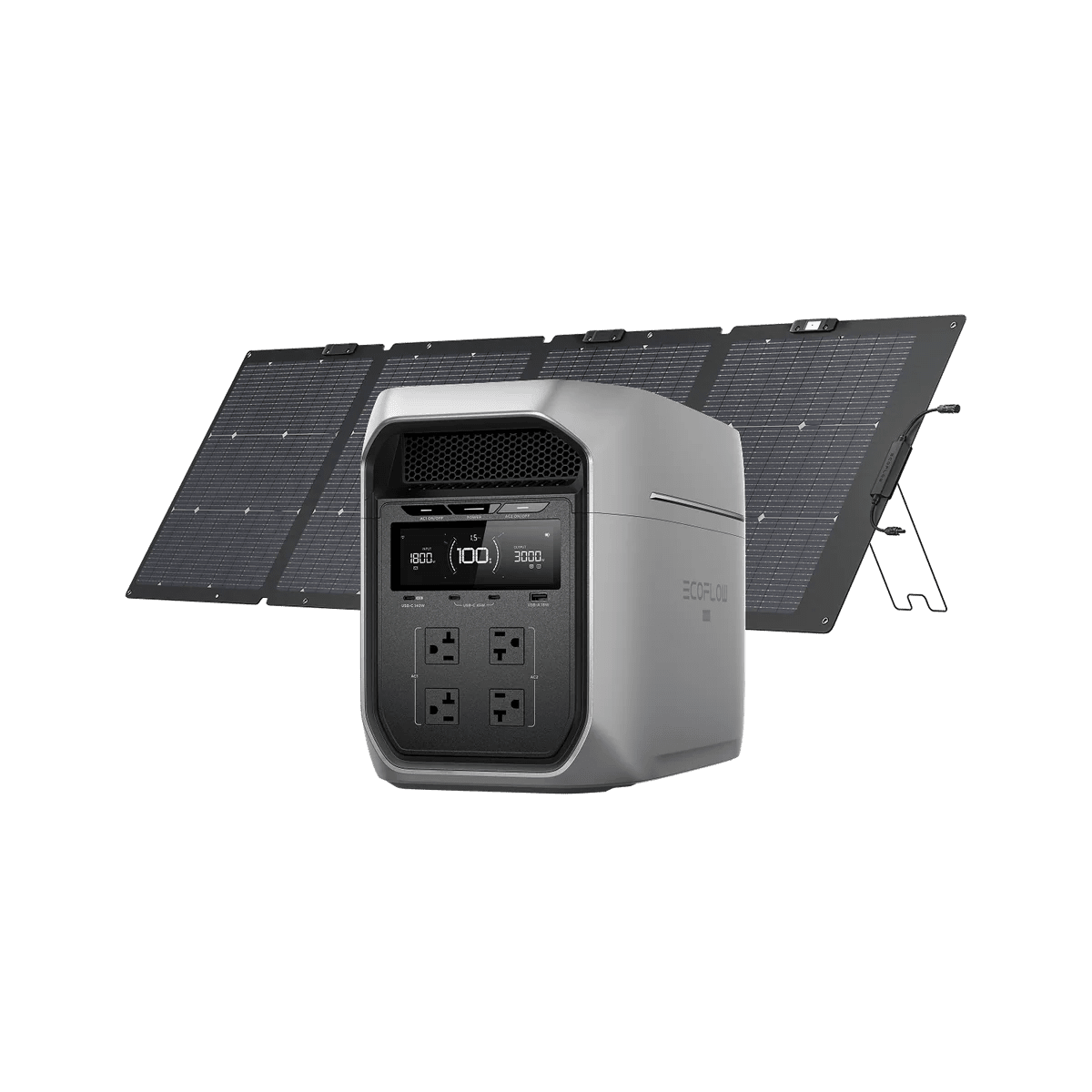 EcoFlow DELTA 3 Max Plus +220W solar panel Solar Generator-EcoPowerit