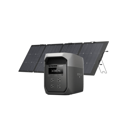 EcoFlow DELTA 3 MAX(Black) + 220W solar panel Solar Generator-EcoPowerit