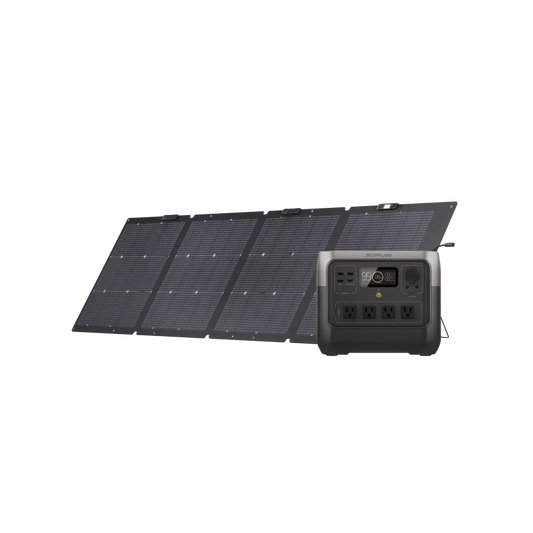 EcoFlow RIVER 2 Pro + 1*220W Portable Solar Panel Solar Generator-EcoPowerit