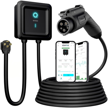 EVIQO Level 2 EV Charger, 48A (11.5kW), 240V, NEMA 14-50 Plug-in, J1772 for Non-Tesla EVs-EcoPowerit