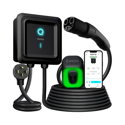 EVIQO NACS Level 2 EV Charger, 40A (9.6kW), 240V, NEMA 14-50 Plug In, for Tesla EVs-EcoPowerit