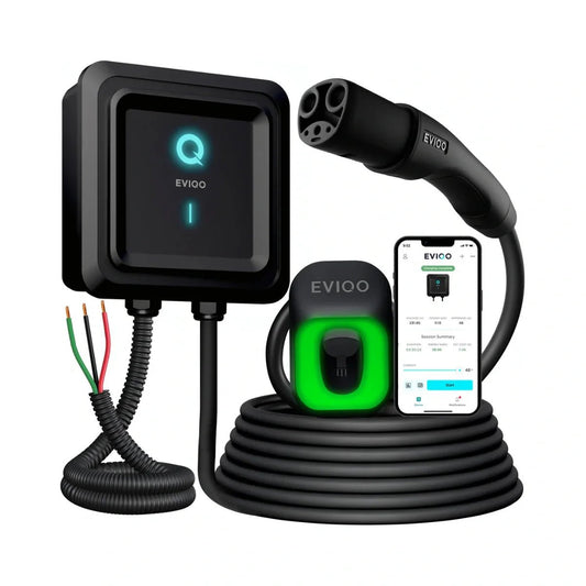 EVIQO NACS Level 2 EV Charger, 48A (50A Max), 240V, Hardwired, for Tesla EVs-EcoPowerit