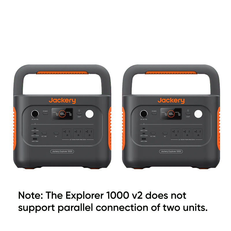 Jackery Explorer 1000 v2 Portable Power Station 1070 Wh Capacity 1500W Output Kits