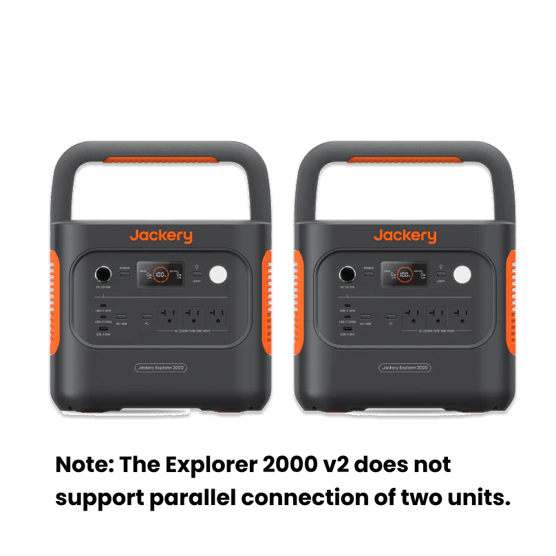 Jackery 2000 v2 Portable Power Station 2042 Wh Capacity 2200W Output Kits-EcoPowerit