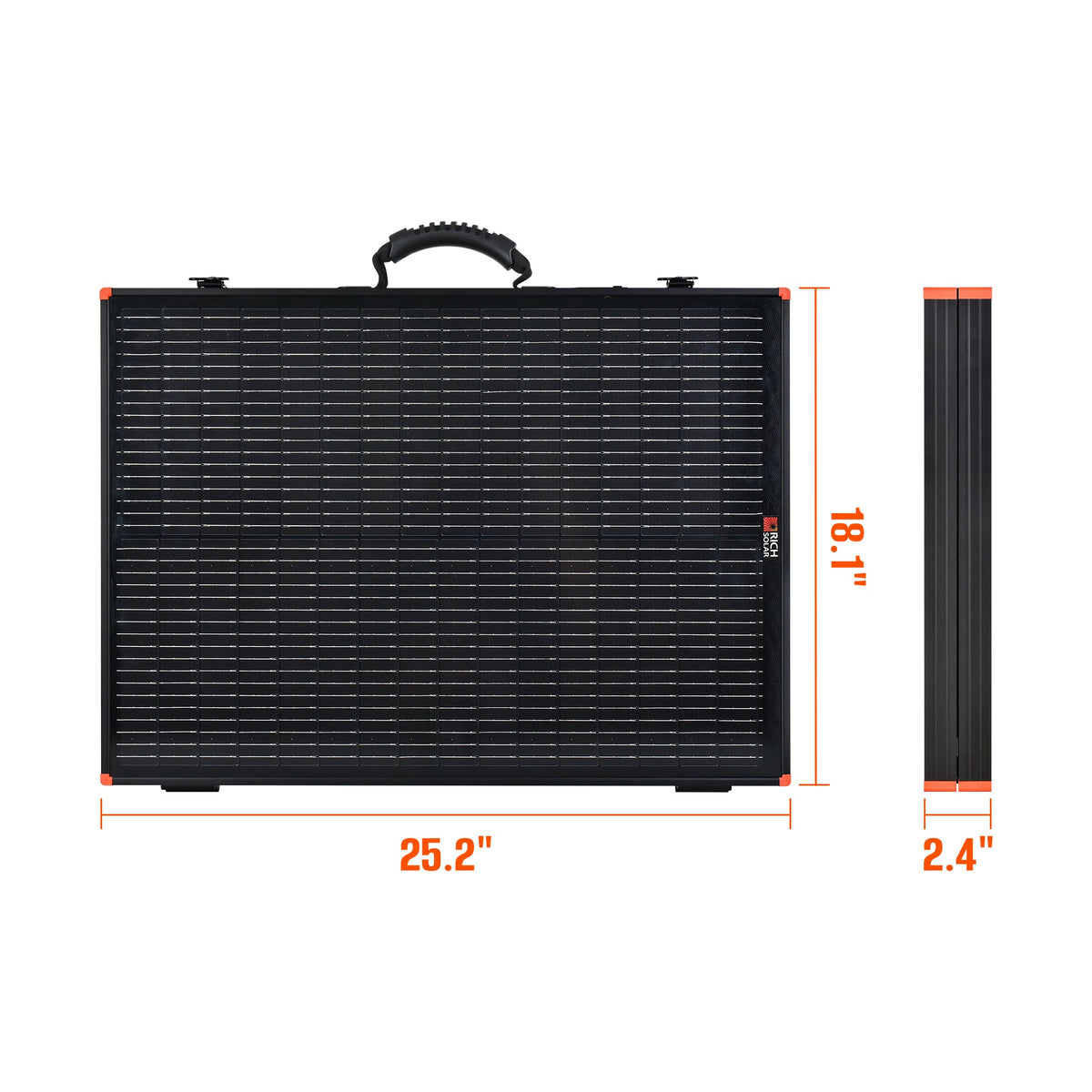 Rich Solar MEGA 100 Portable Briefcase| 100 Watt Portable Solar Panel | Premium 12V Portable Solar Panel for Generators, Vans, Campers | High Efficiency