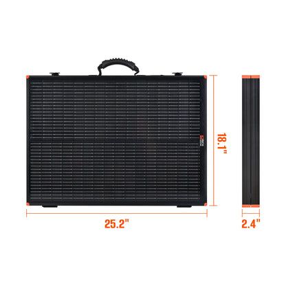 Rich Solar MEGA 100 Portable Briefcase| 100 Watt Portable Solar Panel | Premium 12V Portable Solar Panel for Generators, Vans, Campers | High Efficiency