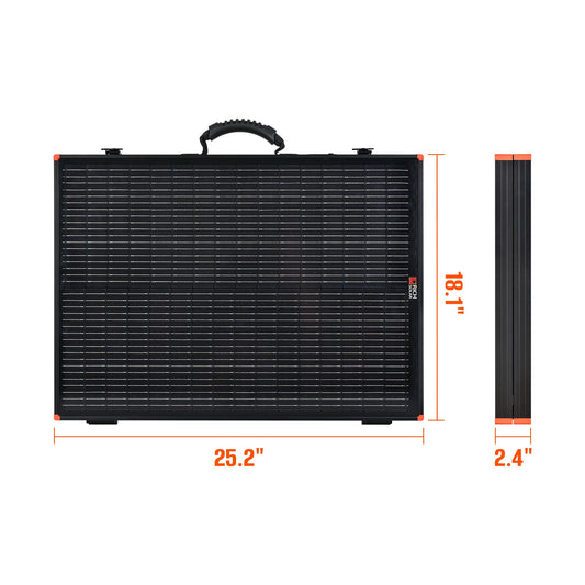 Rich Solar MEGA 100 Portable Briefcase| 100 Watt Portable Solar Panel | Premium 12V Portable Solar Panel for Generators, Vans, Campers | High Efficiency