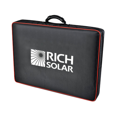 Rich Solar MEGA 100 Portable Briefcase| 100 Watt Portable Solar Panel | Premium 12V Portable Solar Panel for Generators, Vans, Campers | High Efficiency