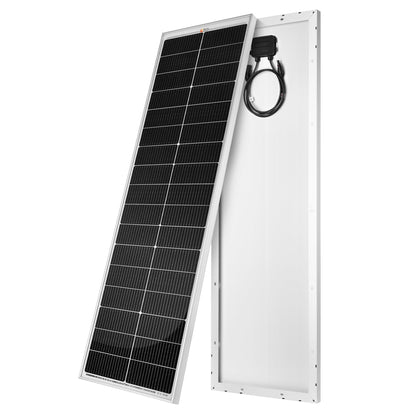 Rich Solar MEGA 100 SLIM | 100 Watt Slim Solar Panel | Compact 12V Off-Grid Narrow Solar Panel for Vans, Overlanders, Boats | 25-Year Output Warranty | UL Certified