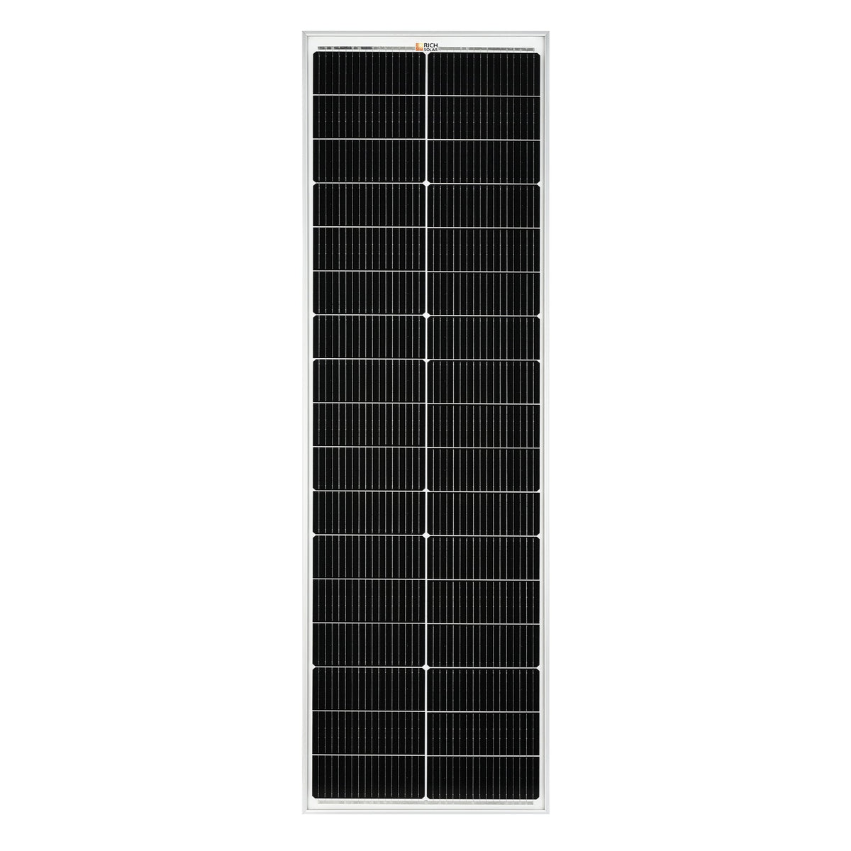 Rich Solar MEGA 100 SLIM | 100 Watt Slim Solar Panel | Compact 12V Off-Grid Narrow Solar Panel for Vans, Overlanders, Boats | 25-Year Output Warranty | UL Certified