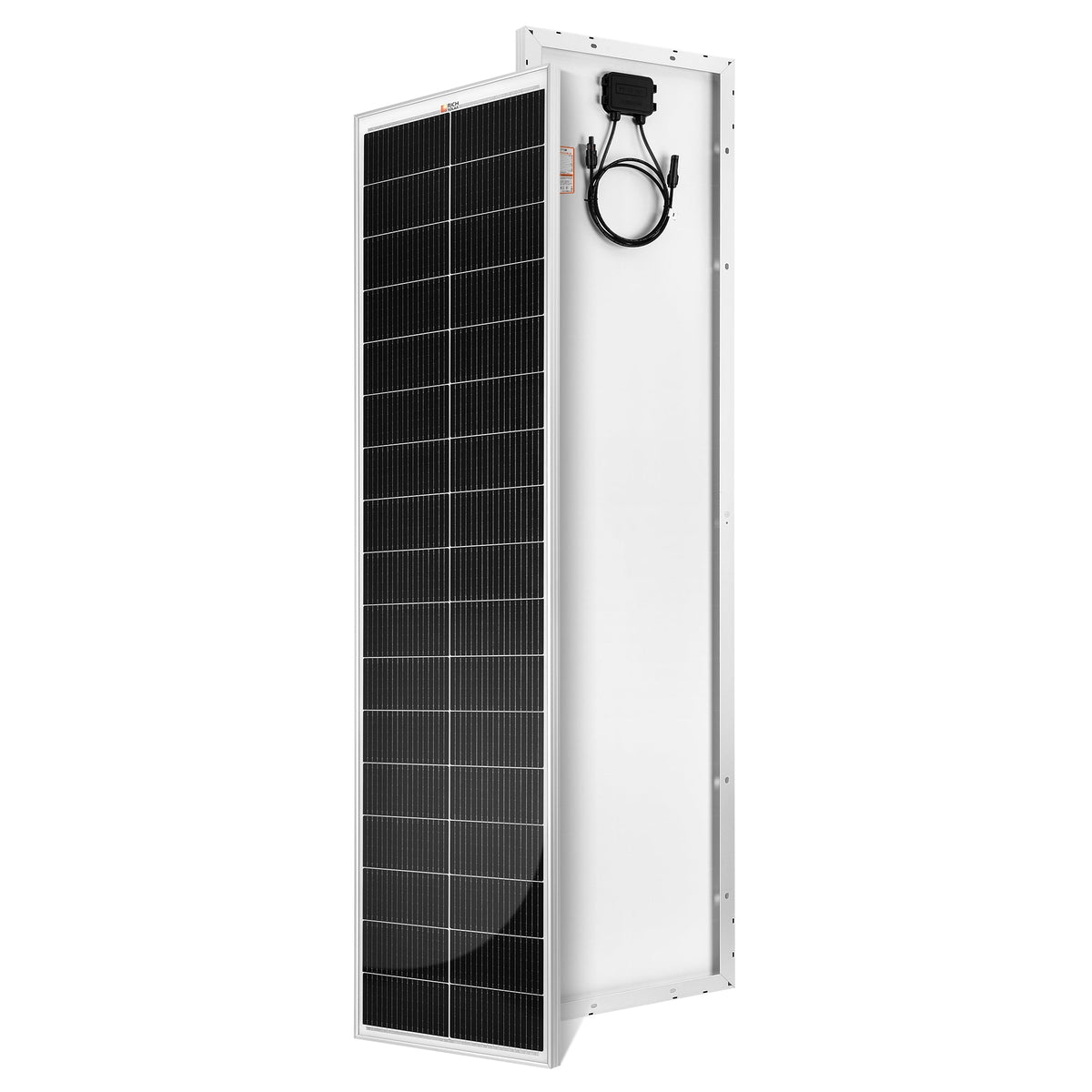 Rich Solar MEGA 130 SLIM | 130 Watt Slim Solar Panel | Compact 12V Narrow Panel for Vans, Campers, Boats | 25-Year Output Warranty | UL Certified