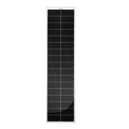 Rich Solar MEGA 130 SLIM | 130 Watt Slim Solar Panel | Compact 12V Narrow Panel for Vans, Campers, Boats | 25-Year Output Warranty | UL Certified