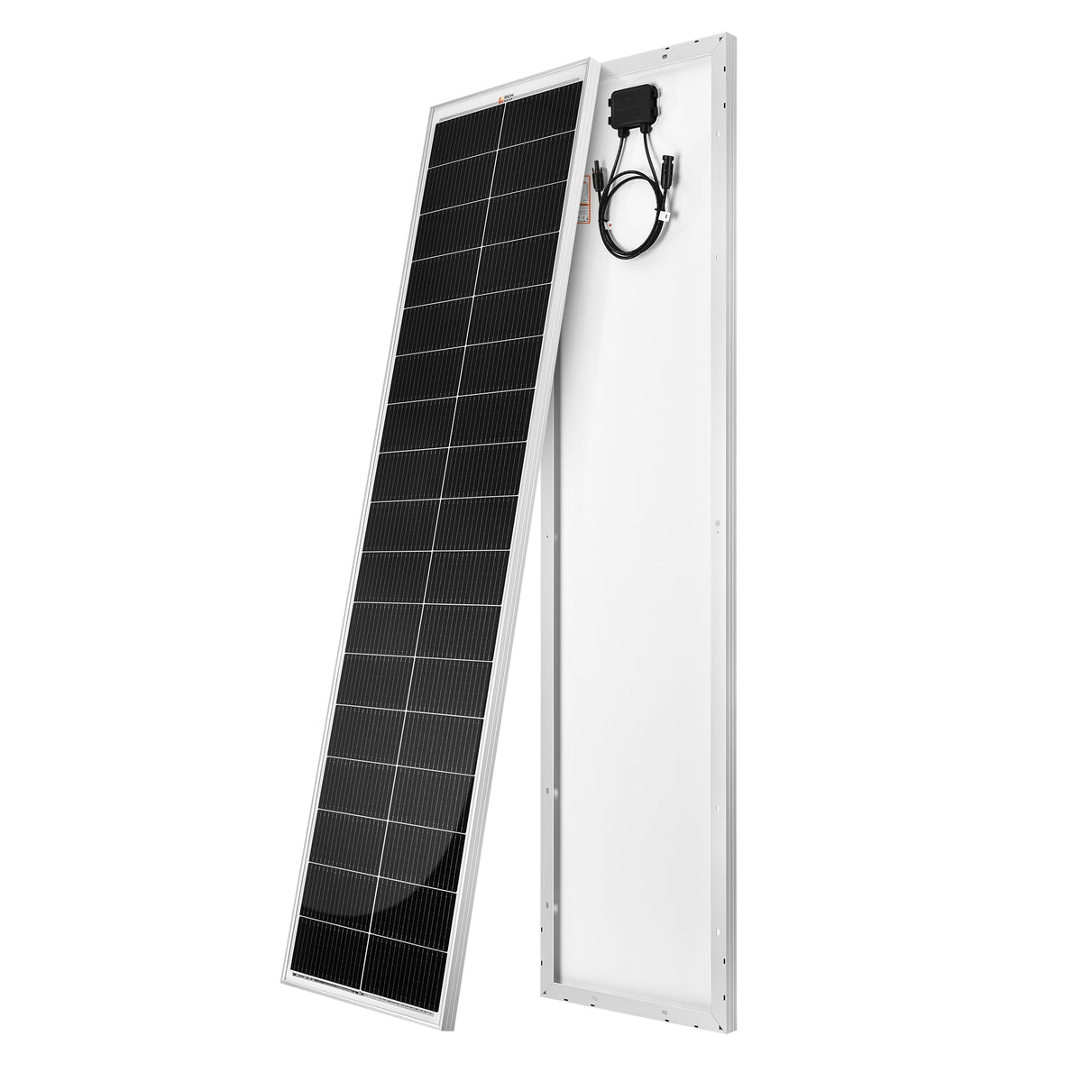 Rich Solar MEGA 130 SLIM | 130 Watt Slim Solar Panel | Compact 12V Narrow Panel for Vans, Campers, Boats | 25-Year Output Warranty | UL Certified