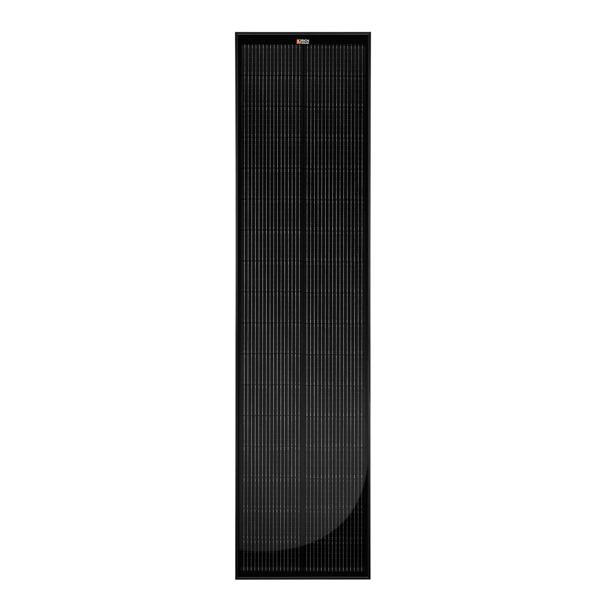 Rich Solar MEGA 130 SLIM | 130 Watt Slim Solar Panel | Compact 12V Narrow Panel for Vans, Campers, Boats | 25-Year Output Warranty | UL Certified