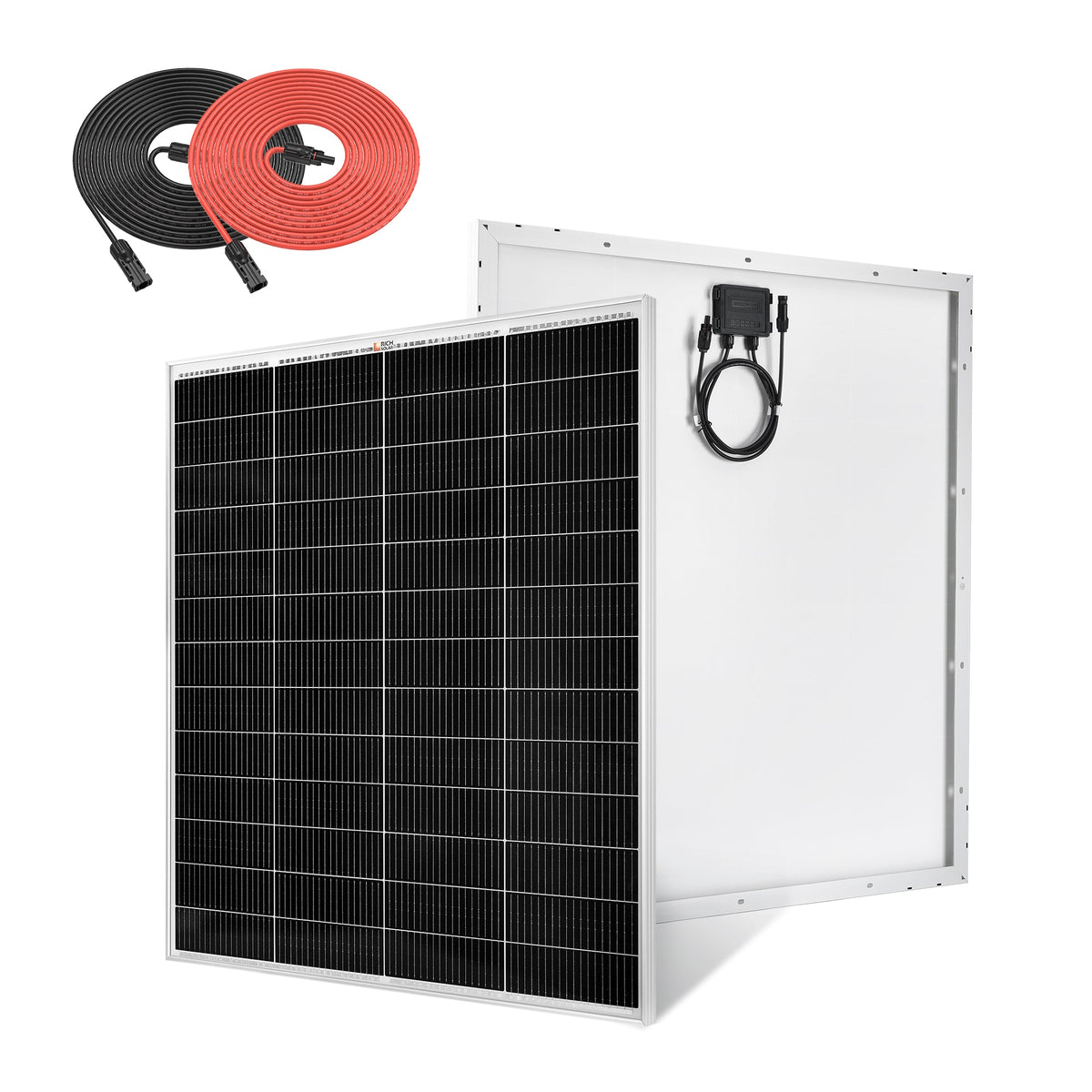 Rich Solar MEGA 175 PRO | 175 Watt Solar Panel with 20 FT MC4 Extension Cable Set | 24V Off-Grid Solar Panel for Vans, Campers & Boats | 25-Year Output Warranty | UL Certified