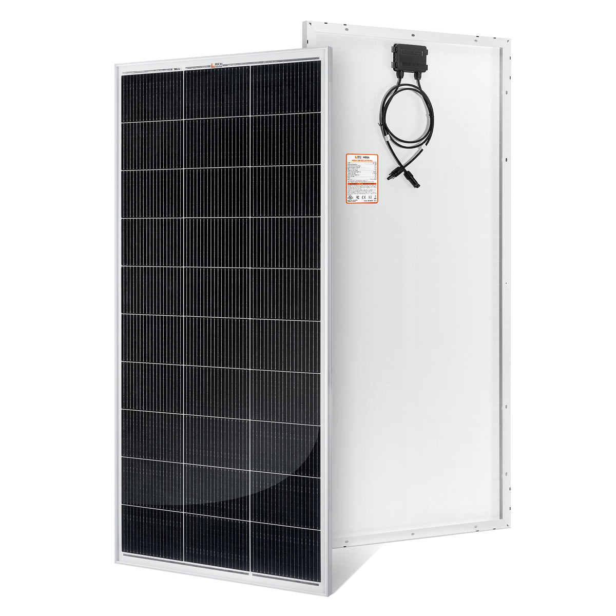 Rich Solar MEGA 200 | 200 Watt Solar Panel | Premier 12V Off-Grid Solar Panel for RVs Cabins, Boats | 25-Year Output Warranty | UL Certified