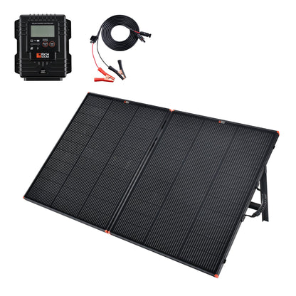 Rich Solar MEGA 200 Portable Briefcase| 200 Watt Portable Solar Panel | Premium 12V Portable Solar Panel for Generators, Vans, Campers | High Efficiency
