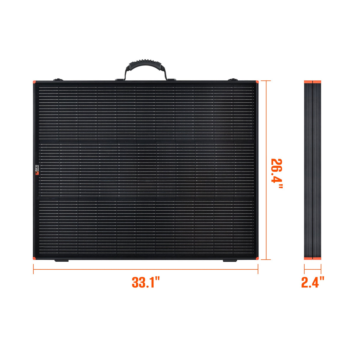 Rich Solar MEGA 200 Portable Briefcase| 200 Watt Portable Solar Panel | Premium 12V Portable Solar Panel for Generators, Vans, Campers | High Efficiency