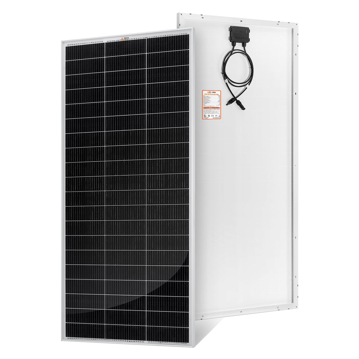 Rich Solar MEGA 200 PRO | 200 Watt 24 Volt Solar Panel | Premium 24V Off-Grid Solar Panel for RVs, Trailers, Cabins | 25-Year Output Warranty | UL Certified