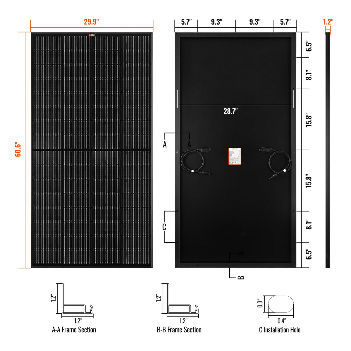 Rich Solar MEGA 250 | 250 Watt Solar Panel | Premier 12V Off-Grid Solar Panel for RVs, Vans, Boats | 25-Year Output Warranty | UL Certified