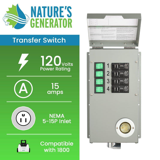 Nature's Generator 120V 15A 4-Circuit Non-Automatic Transfer Switch