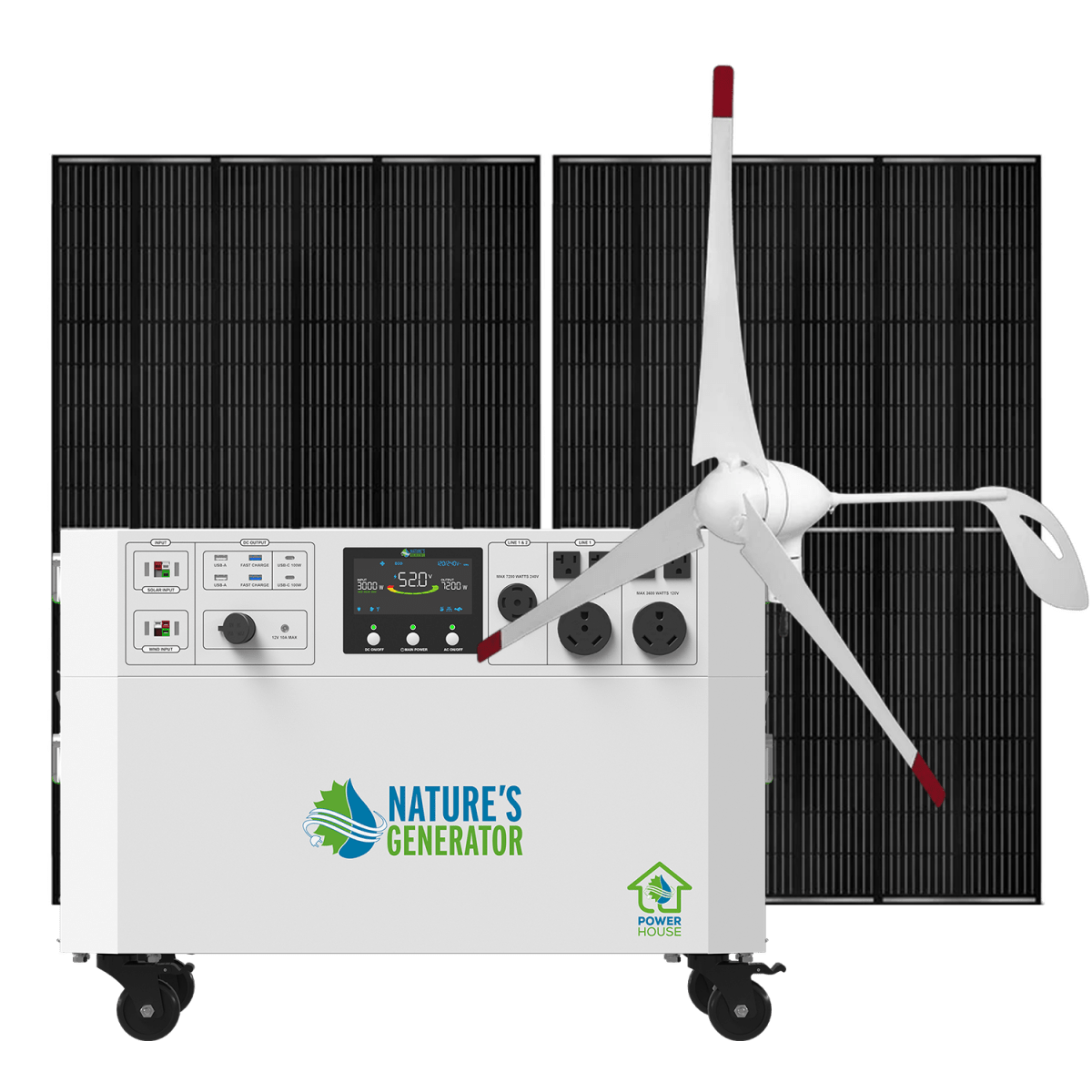 Nature’s Generator Powerhouse Gen 2 Solar and Wind Generator-EcoPowerit