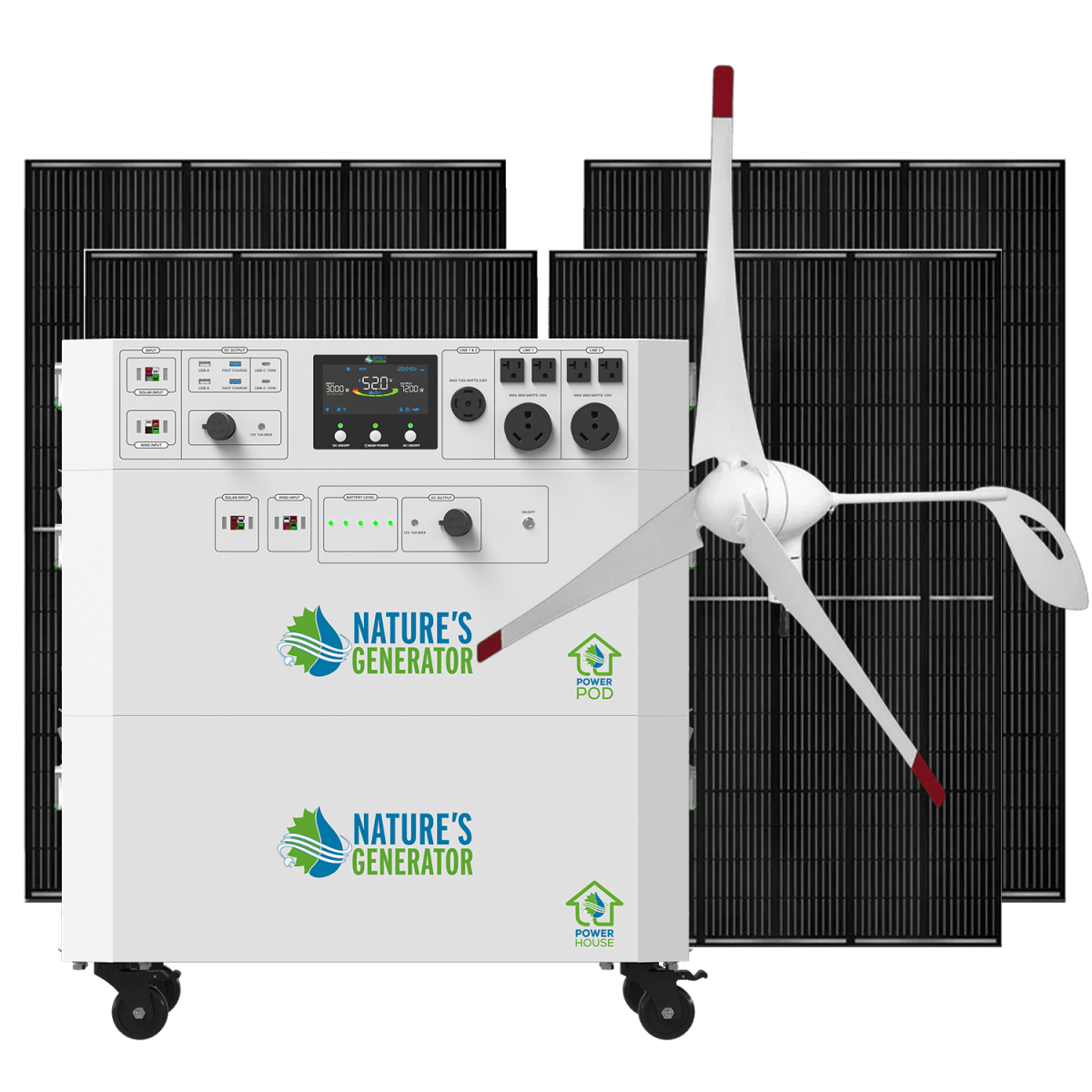 Nature’s Generator Powerhouse Gen 2 Solar and Wind Generator-EcoPowerit